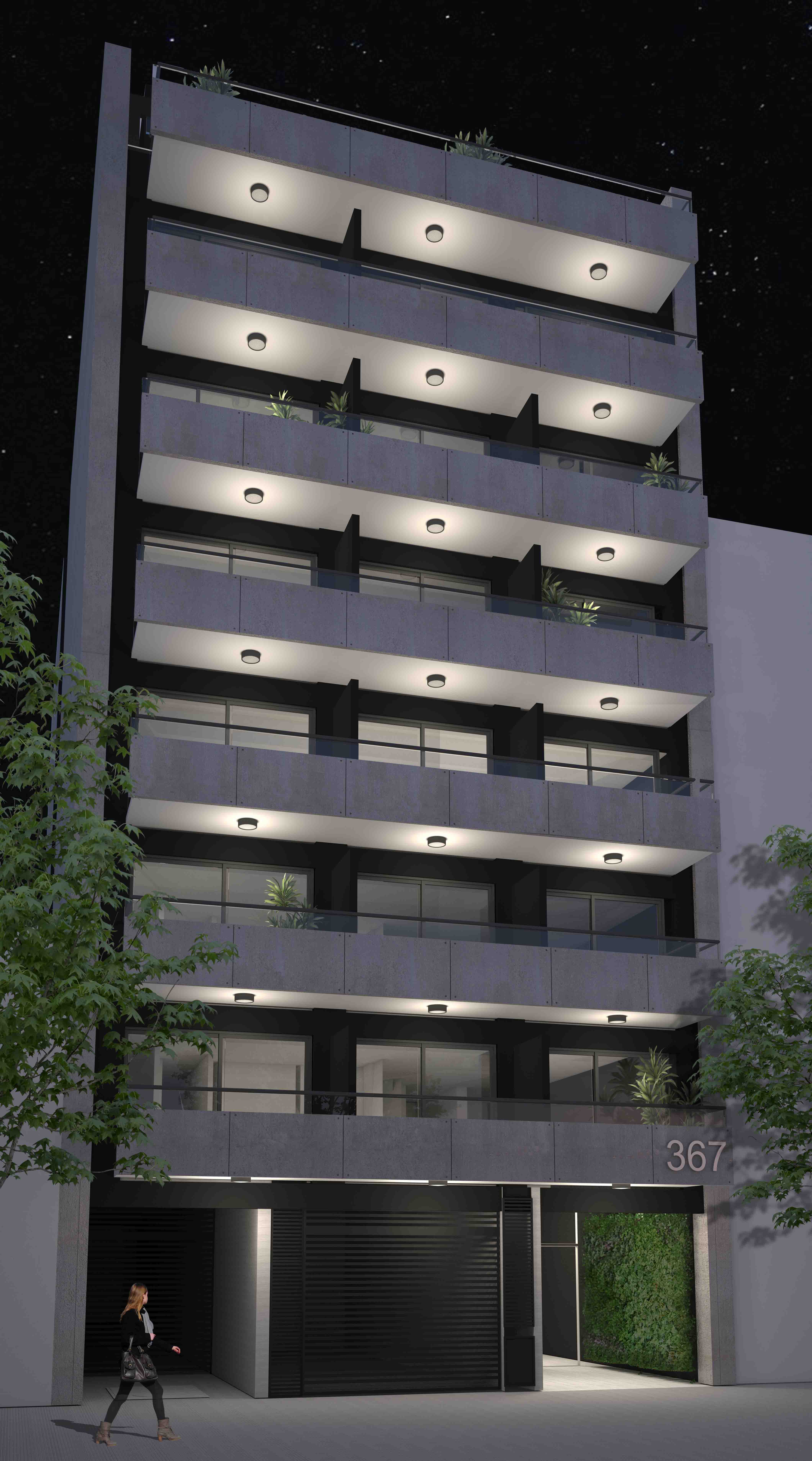 Fachada de noche Fachada de noche